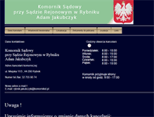 Tablet Screenshot of komornikrybnik.net